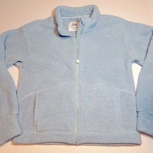 Athleta Girl Sherpa Full Zip Jacket Sweater Blue Size XXL (16)